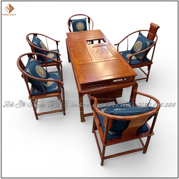 Bàn ghế uống trà kiểu Minh giản dị đầy tinh tế 