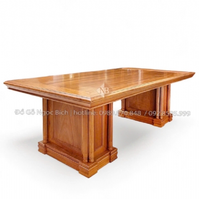 Bàn họp chất liệu gỗ gõ phòng Giám Đốc
