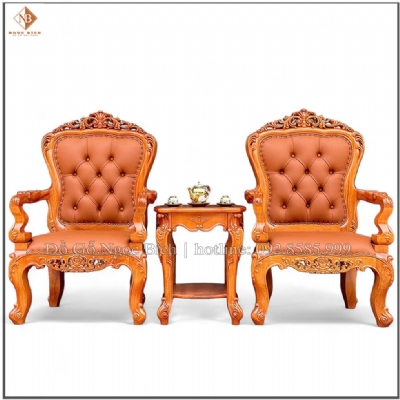 Bộ bàn trà mẫu Louis Hoàng Gia 3 món 