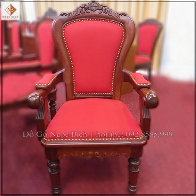 Ghế họp phòng họp trực tuyến Tỉnh Ủy chất liệu gỗ tự nhiên 