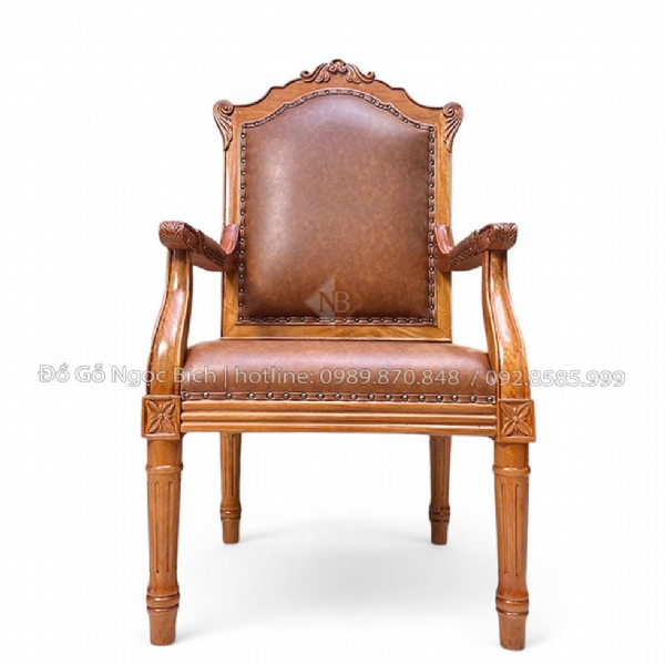 Ghế làm việc chất liệu gỗ gõ đỏ 