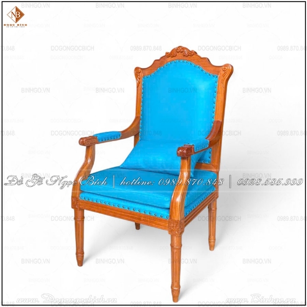 Ghế mẫu Putin 2 bọc da xanh ngọc lam