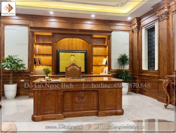 Làm thế nào để tạo không gian làm việc thoải mái và  đẳng cấp với bàn giám đốc gỗ tự nhiên?