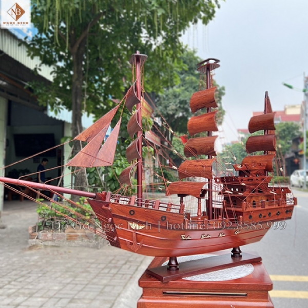 Mô hình tàu đánh cá Thái Lan gỗ cẩm dài 100cm 