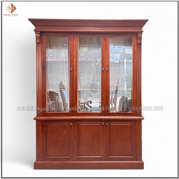 Tủ tài liệu - tủ bày đồ gỗ tự nhiên 