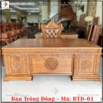 Bàn giám đốc mẫu trống đồng