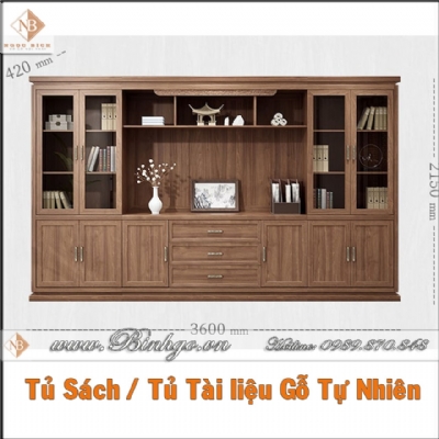 Tủ sách phòng làm việc gỗ tự nhiên