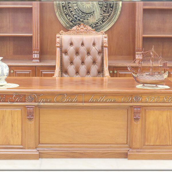 Bàn lãnh đạo mẫu tân cổ điển phong cách Châu Âu được làm bằng chất liệu gỗ cao cấp