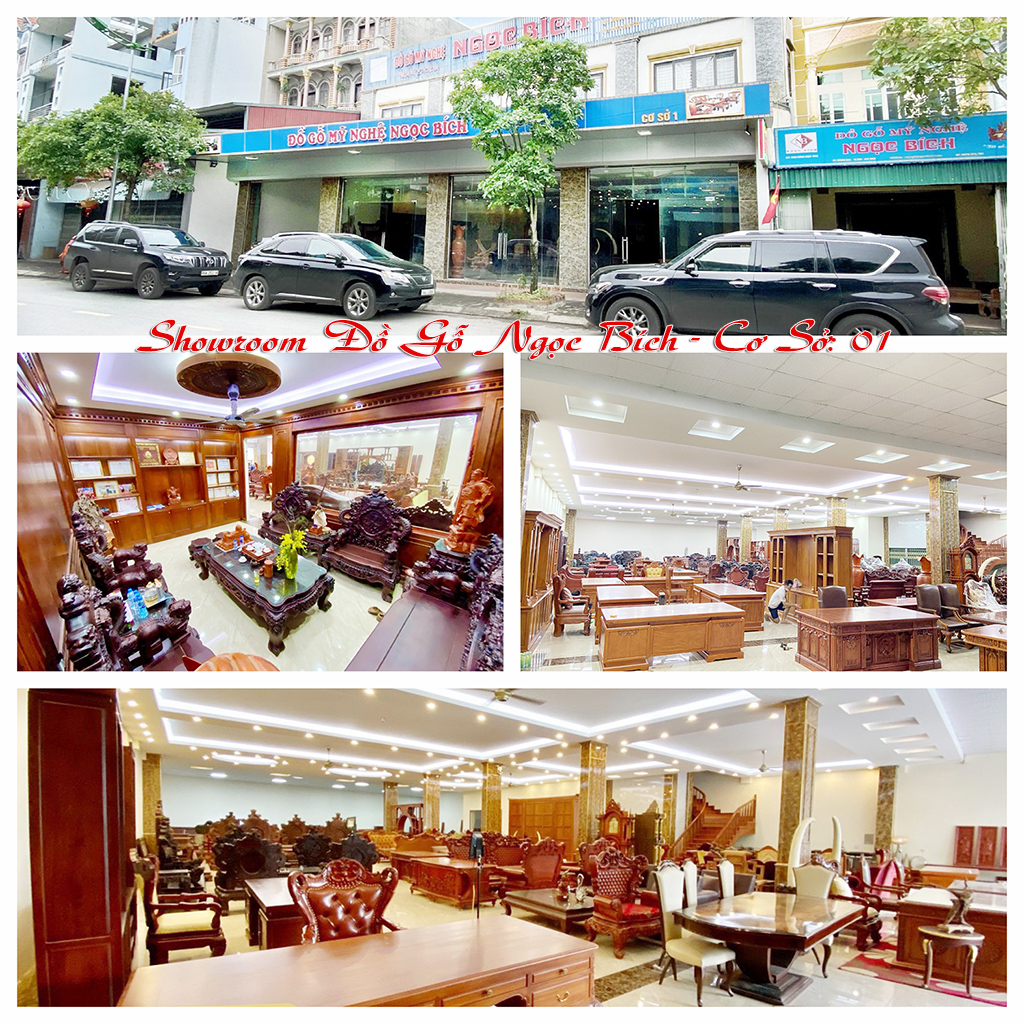 Showroom Đồ Gỗ Ngọc Bích – Công ty TNHH Hồng Ngọc Bích. Tại Khu phố Hương Mạc – Phường Hương Mạc – TP Từ Sơn – Bắc Ninh. Với diện tích hơn 1000m2/sàn với 2 sàn. Cơ sở 1 thuộc hệ thống 5 Block của công ty tại khu vực.