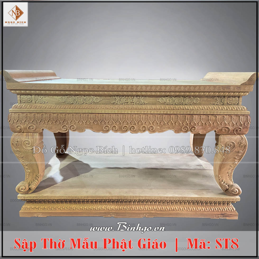 Sập thờ mẫu Phật Giáo