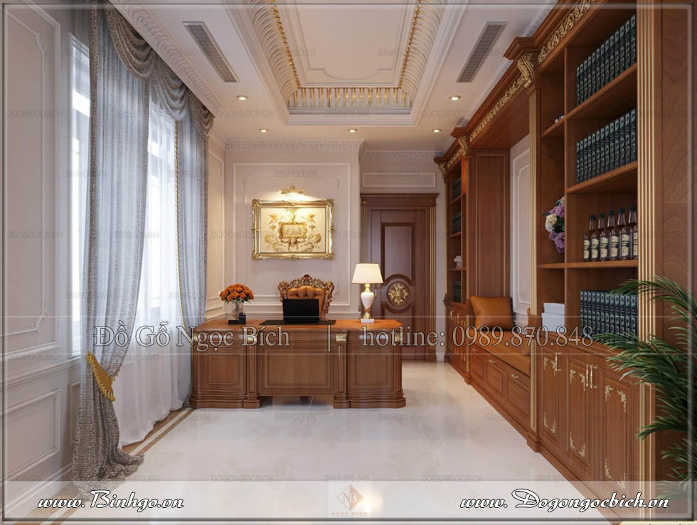 tủ bày đồ tân cổ điển gỗ gõ đỏ