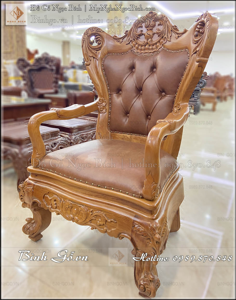 Ghế giám đốc - Ghế lãnh đạo gỗ gõ đỏ