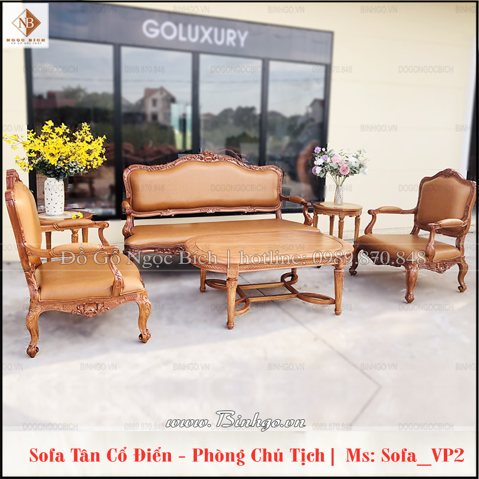 Sofa tân cổ điển kiểu phòng làm việc của Chủ Tịch