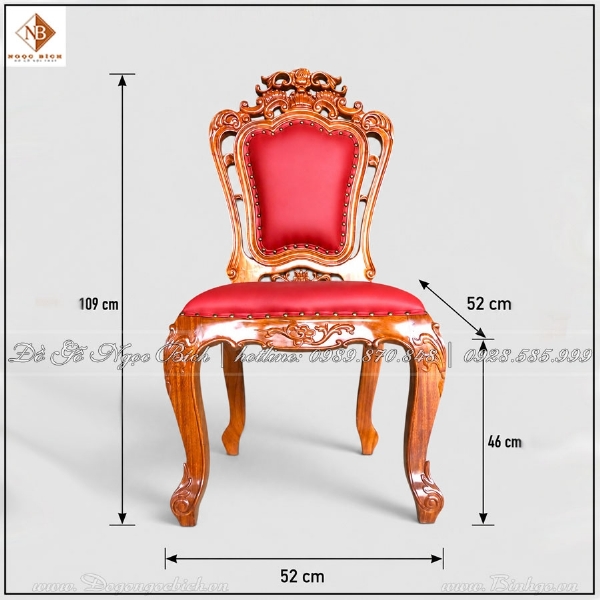 Bộ bàn ăn tròn tân cổ điển 10 ghế gỗ Gõ Đỏ