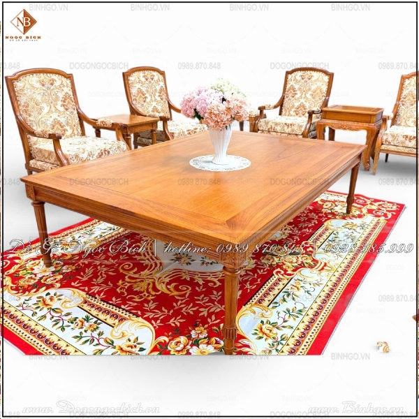 Bộ Bàn Ghế Tiếp Khách Gỗ Tự Nhiên Thiết Kế Thanh Lịch Và Đẳng Cấp