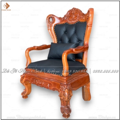 Ghế Lãnh Đạo bọc da đen 