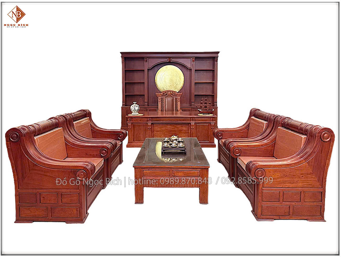 Bộ nội thất được làm từ chất liệu gỗ tự nhiên hài hòa , cuốn hút 