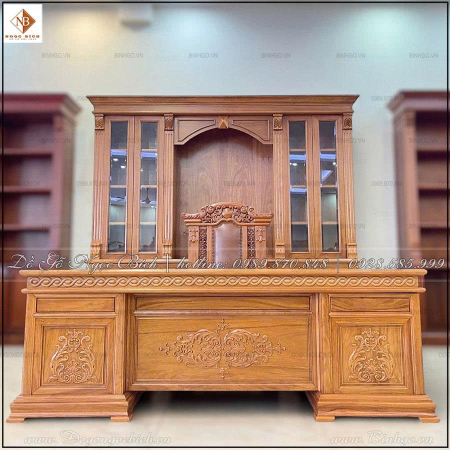 Bàn dài 217cm phù hợp với phòng có diện tích từ 18 - 30m2