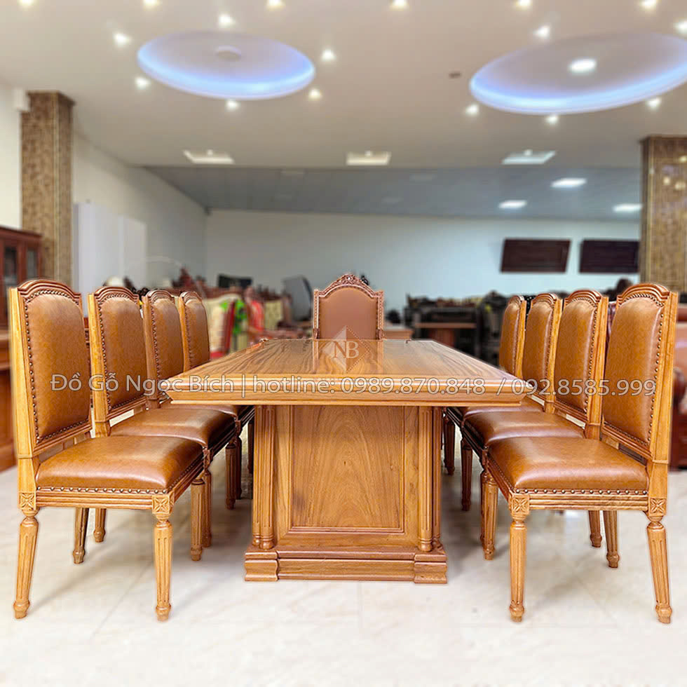 Bàn họp mẫu Putin gỗ tự nhiên