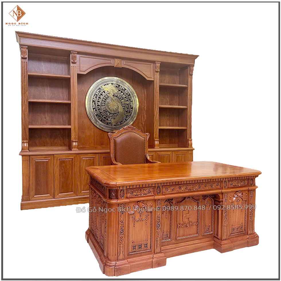 Chất liệu gỗ gõ đỏ có tuổi thọ lâu dài giữ được vẻ đẹp nguyên bản theo thời gian