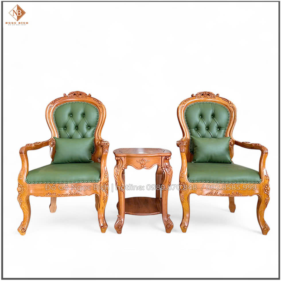 Bộ bàn trà gỗ tự nhiên mang vẻ đẹp sang trọng