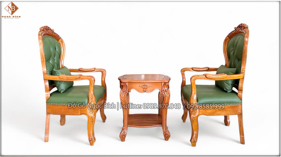 Bộ bàn trà mang kiểu dáng tinh tế theo phong cách cổ điển Châu Âu