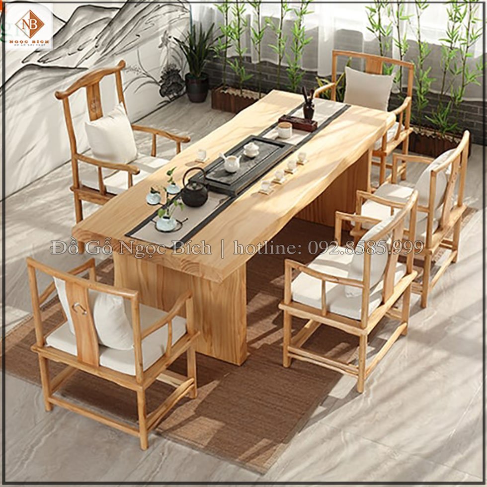 Bộ bàn trà nguyên khối kiểu Tàu