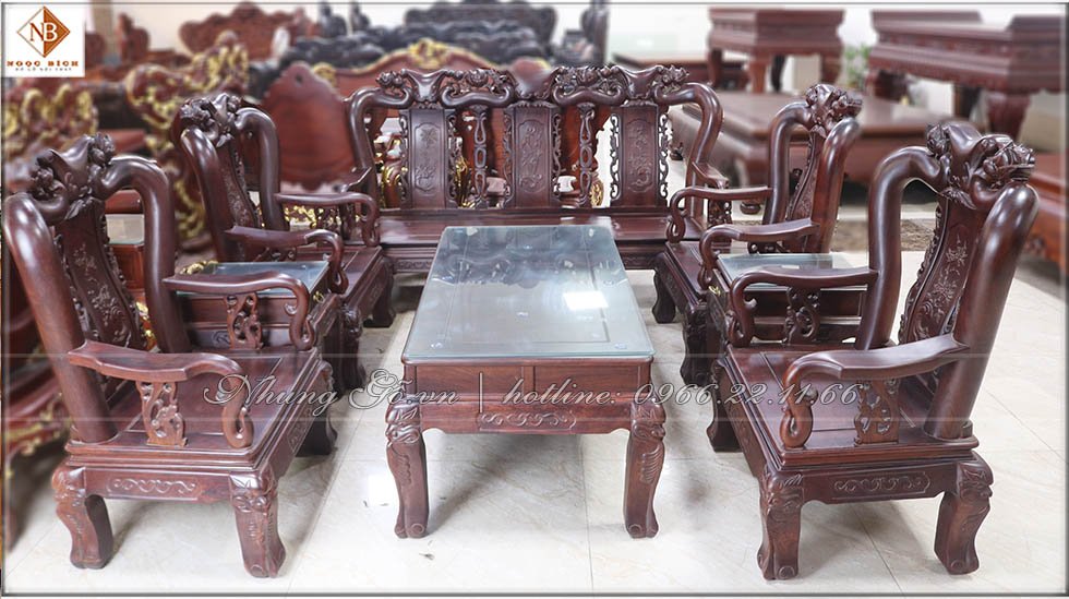 Bộ ghế Quốc Đào cột 10