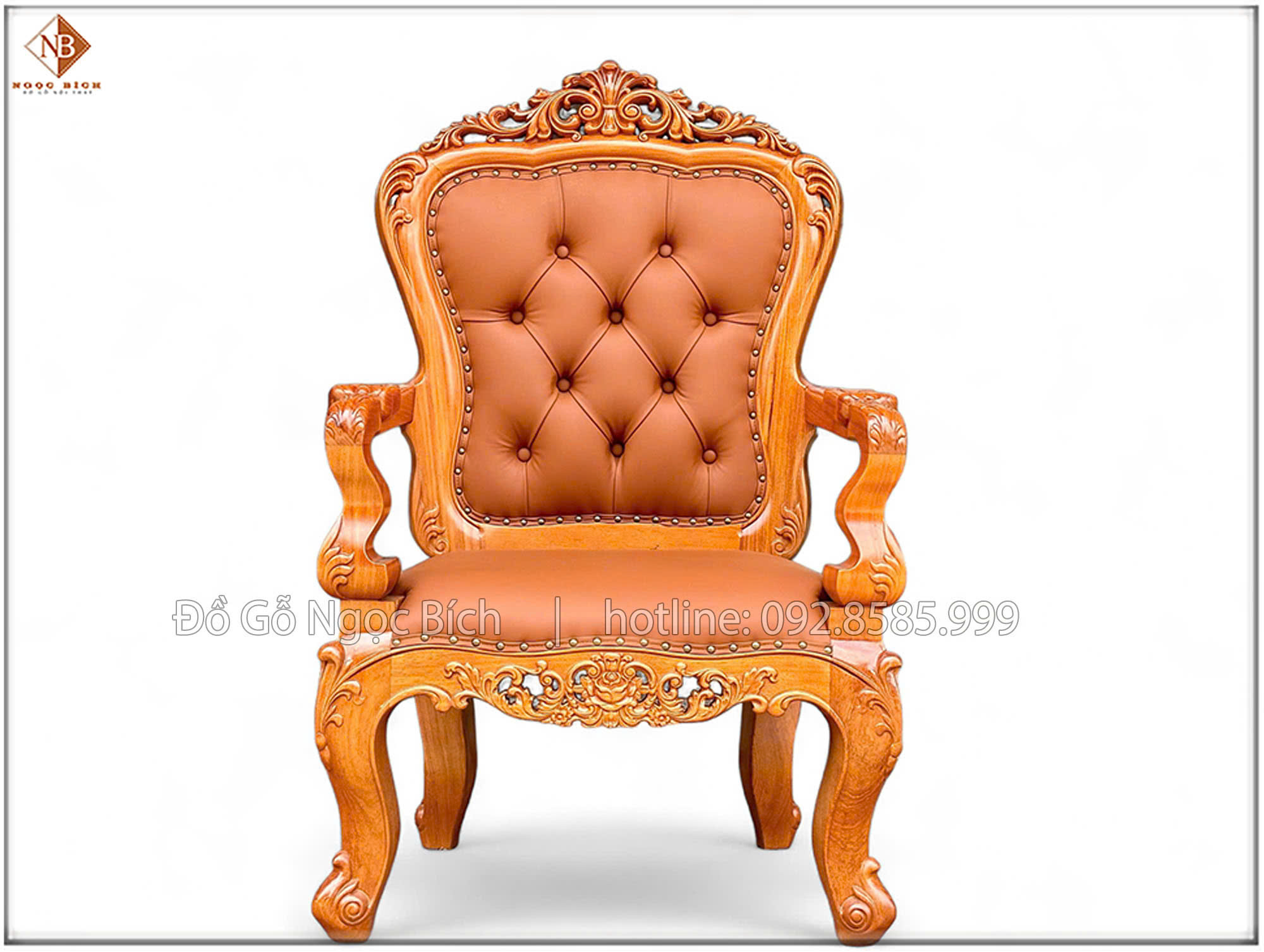 Mẫu ghế Louis Hoàng Gia với thiết kế mềm mại , uyển chuyển