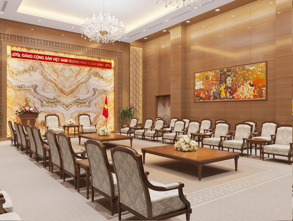 Bố trí phòng khánh tiết đòi hỏi tỉ mỉ và tinh tế