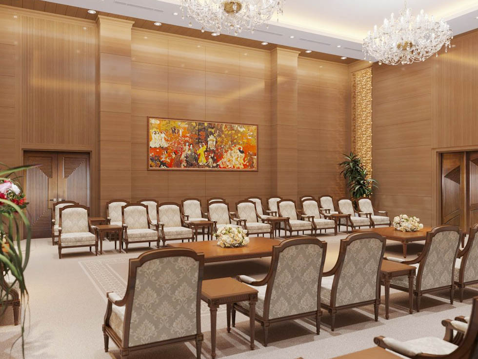 Thiết kế phòng khánh tiết cần đảm bảo cân bằng hài hòa vè mặt phong thủy