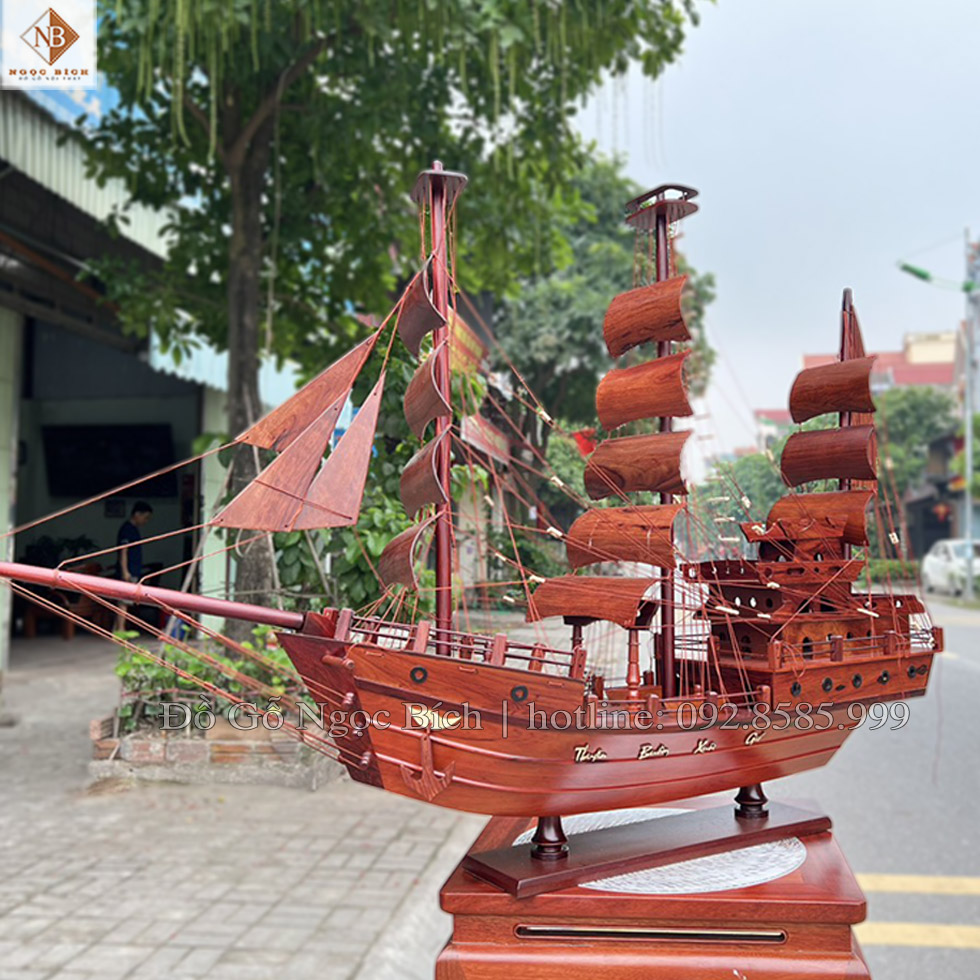 Mô hình tàu đánh cá Thái Lan gỗ cẩm dài 100cm