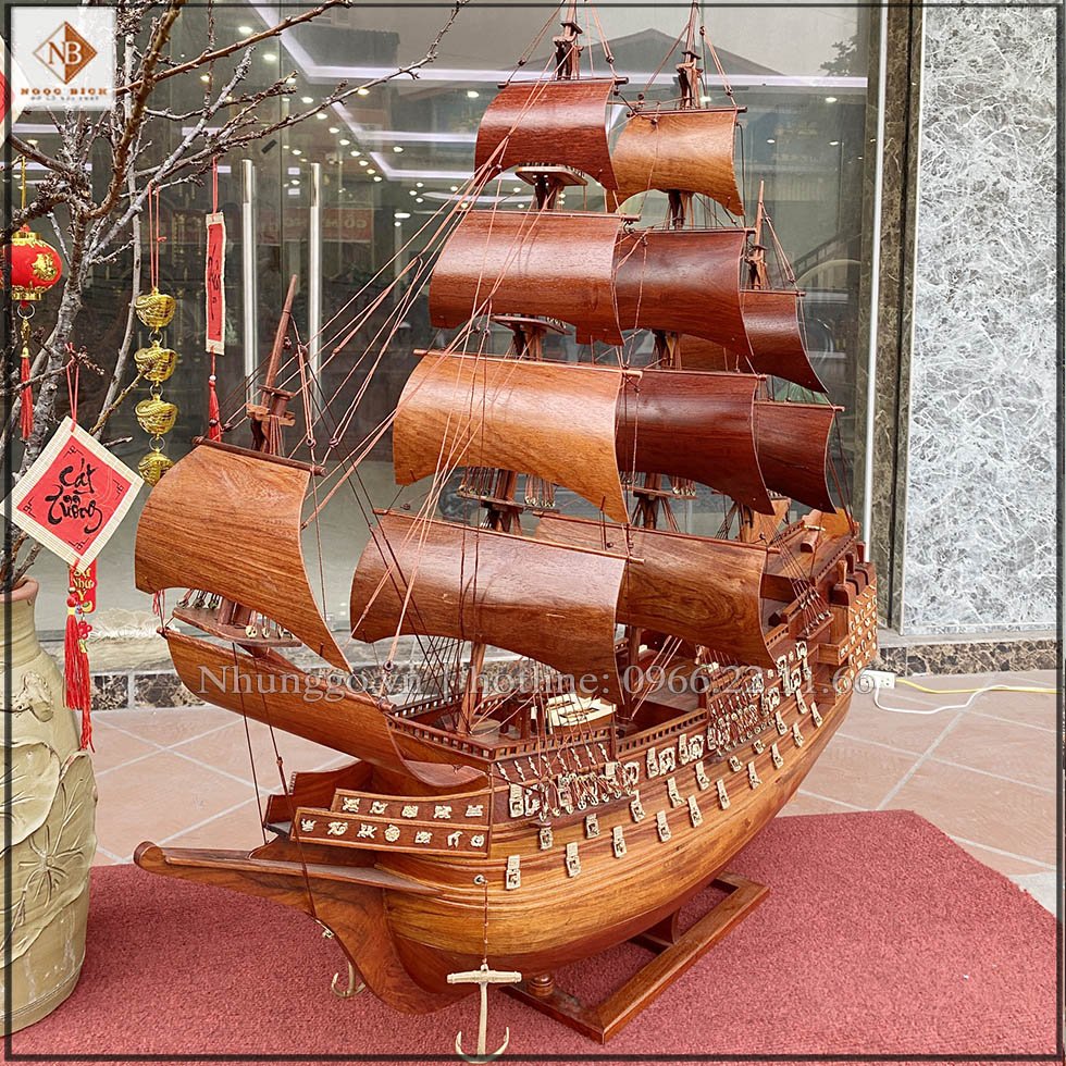Mô hình thuyền gỗ hương