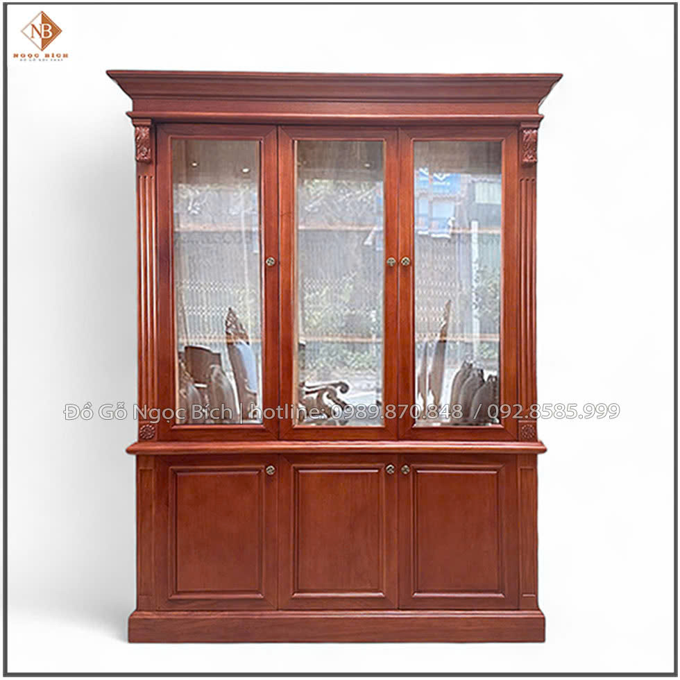 Tủ tài liệu - tủ bày đồ gỗ tự nhiên