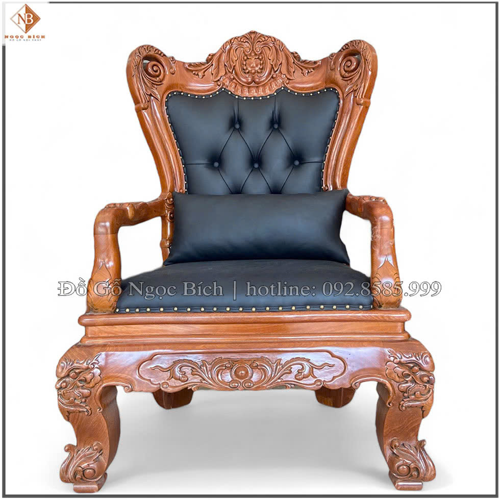 Ghé Chủ Tịch bọc da màu đen 