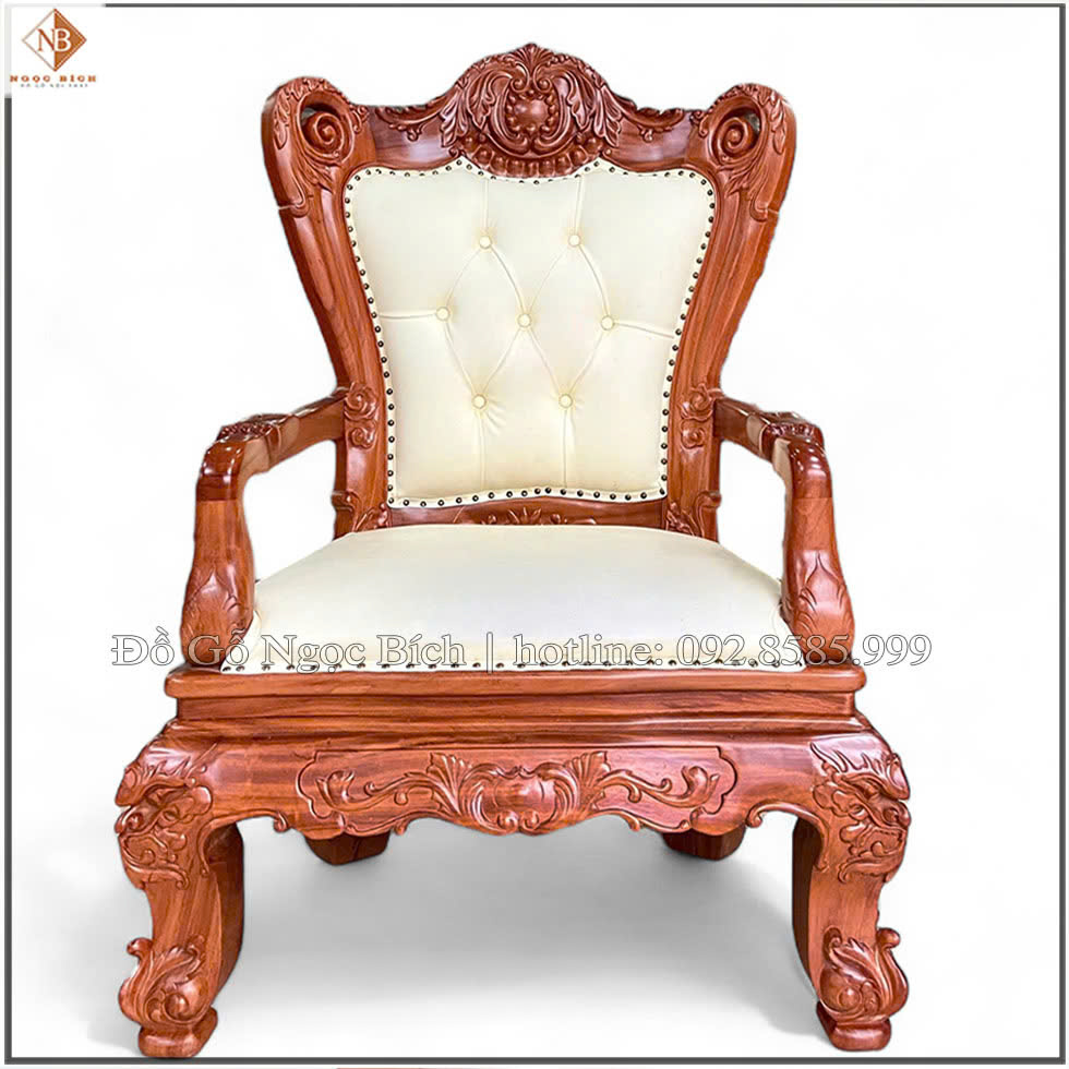 Ghé Chủ Tịch bọc da màu trắng