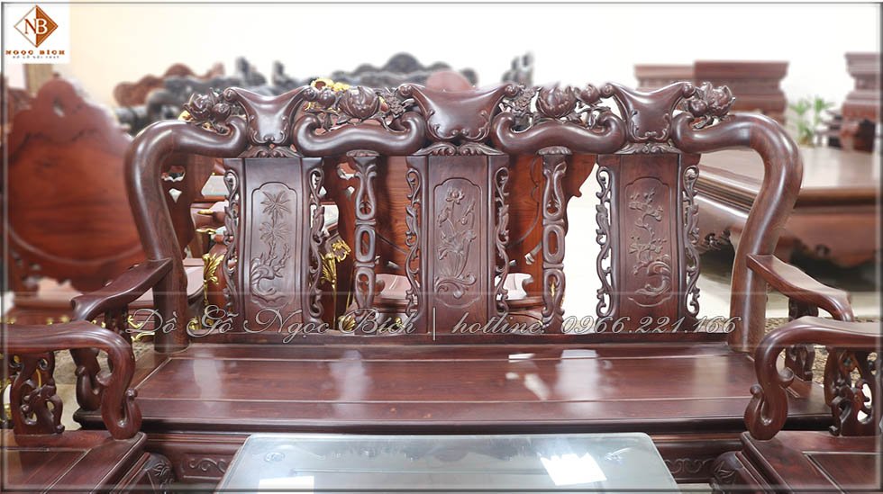 Tựa lưng trạm khắc mẫu tứ quý