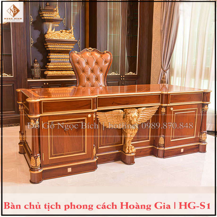 Bàn làm việc phong cách Hoàng Gia