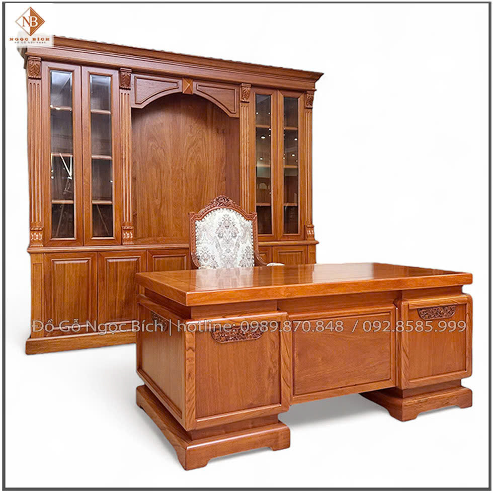 Bàn ;àm việc Chủ Tịch - sự kết hợp hoàn hảo giữa tinh tế và bề thế 